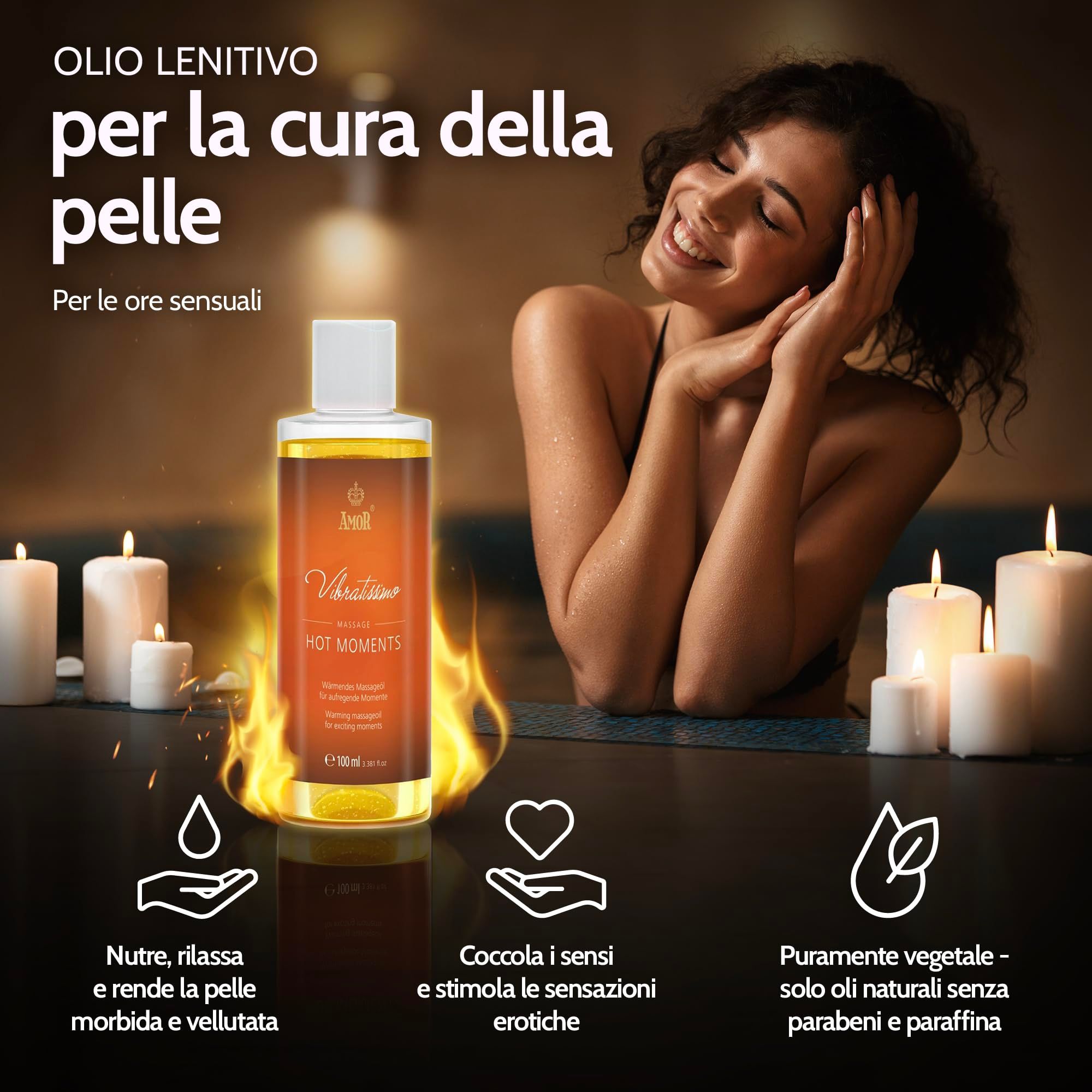 Vibratissimo Huile de Massage Hot Moments