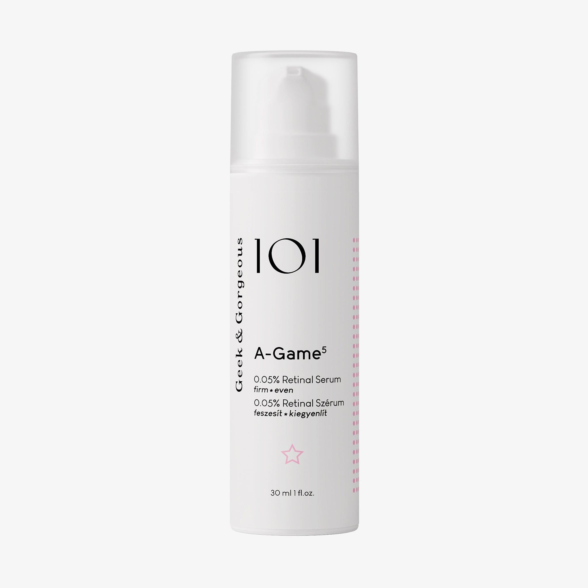 Geek & Gorgeous A-Game 5, sérum léger à 0,05% de rétinien contre les rides et imperfections cutanées