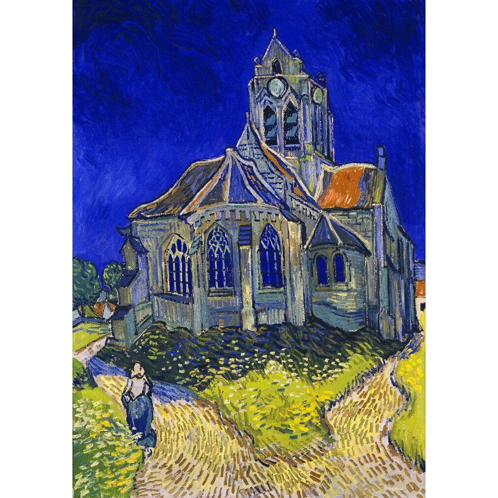 enjoy Puzzel Vincent Van Gogh: Kerk van Auvers-sur-Oise 1000 delen