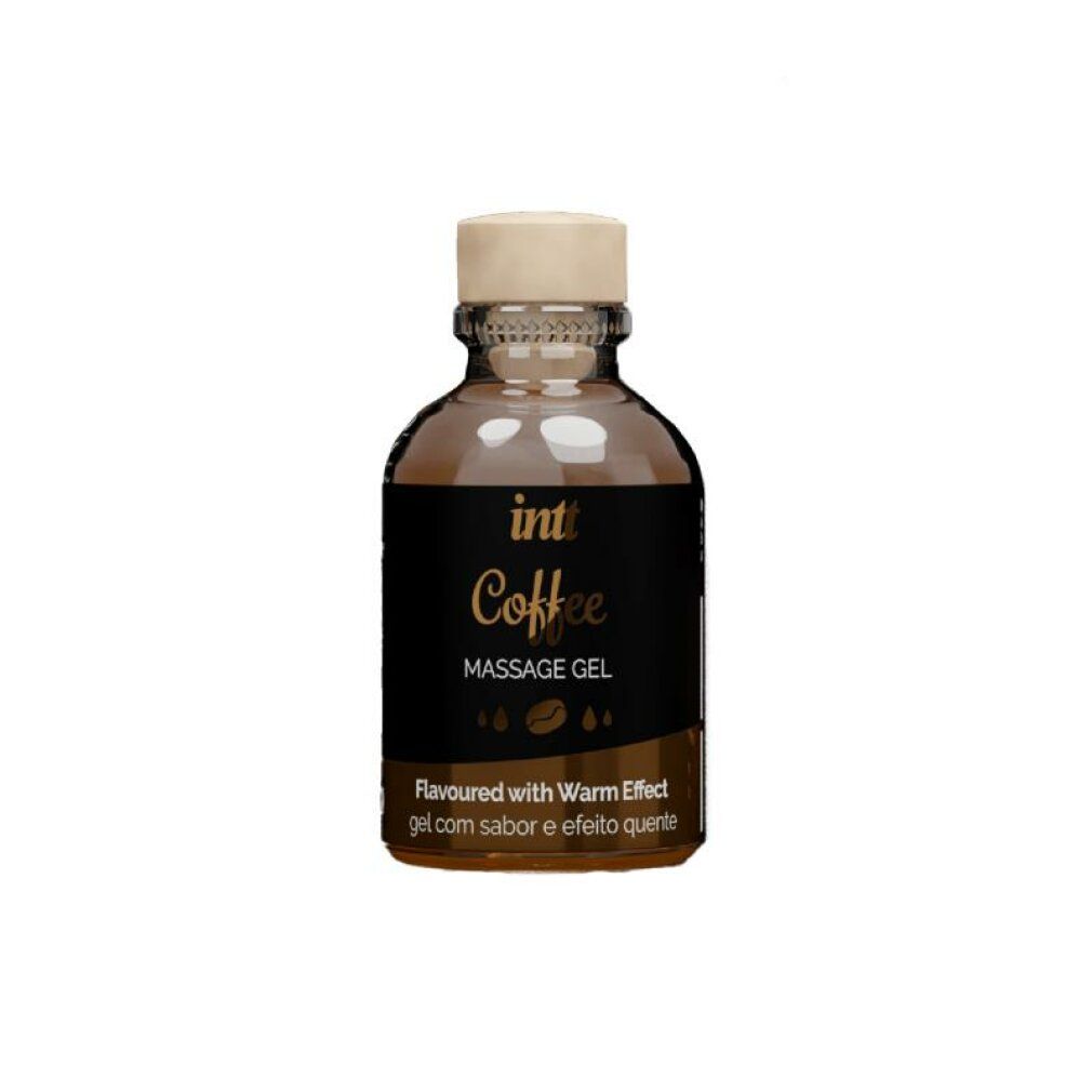 Bouteille de gel de massage Intt Coffee. Effet chauffant.