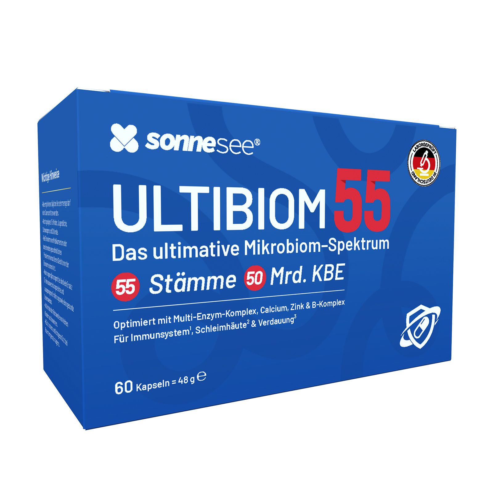 SonneSee ULTIBIOM 55 Capsules verpakking met 60 capsules.