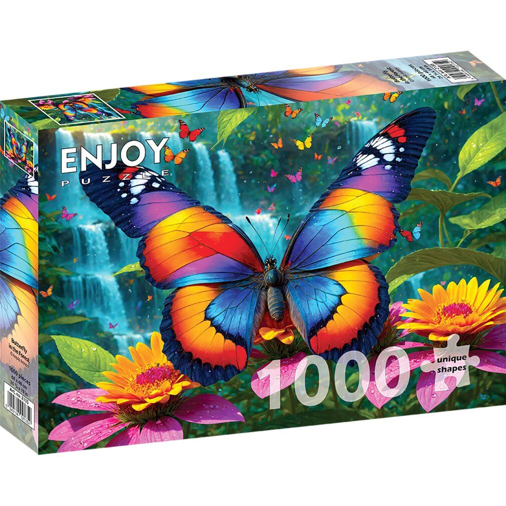 enjoy Puzzel vlinder in bos 1000 stuks