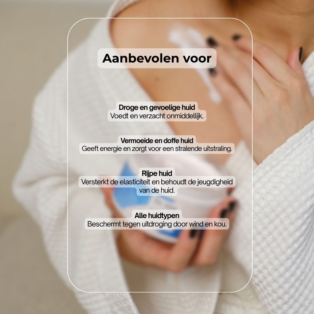 Benen voor en na gebruik. Voor: droge huid. Na: gladde huid.