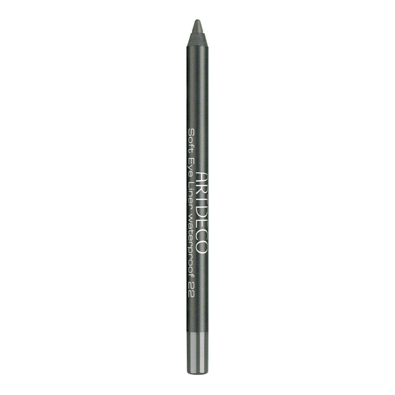 Crayon Artdeco Soft Eye Liner Waterproof gris. Texte noir: Soft Eye Liner Waterproof 22.