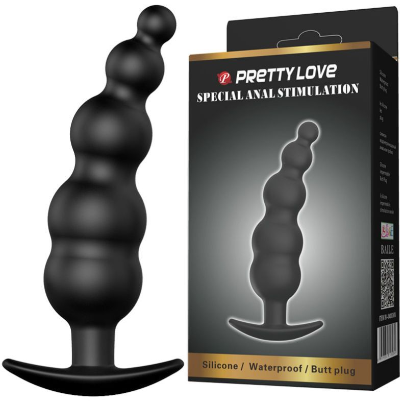 Verpakking met Pretty Love anale plug, siliconen, waterdicht.