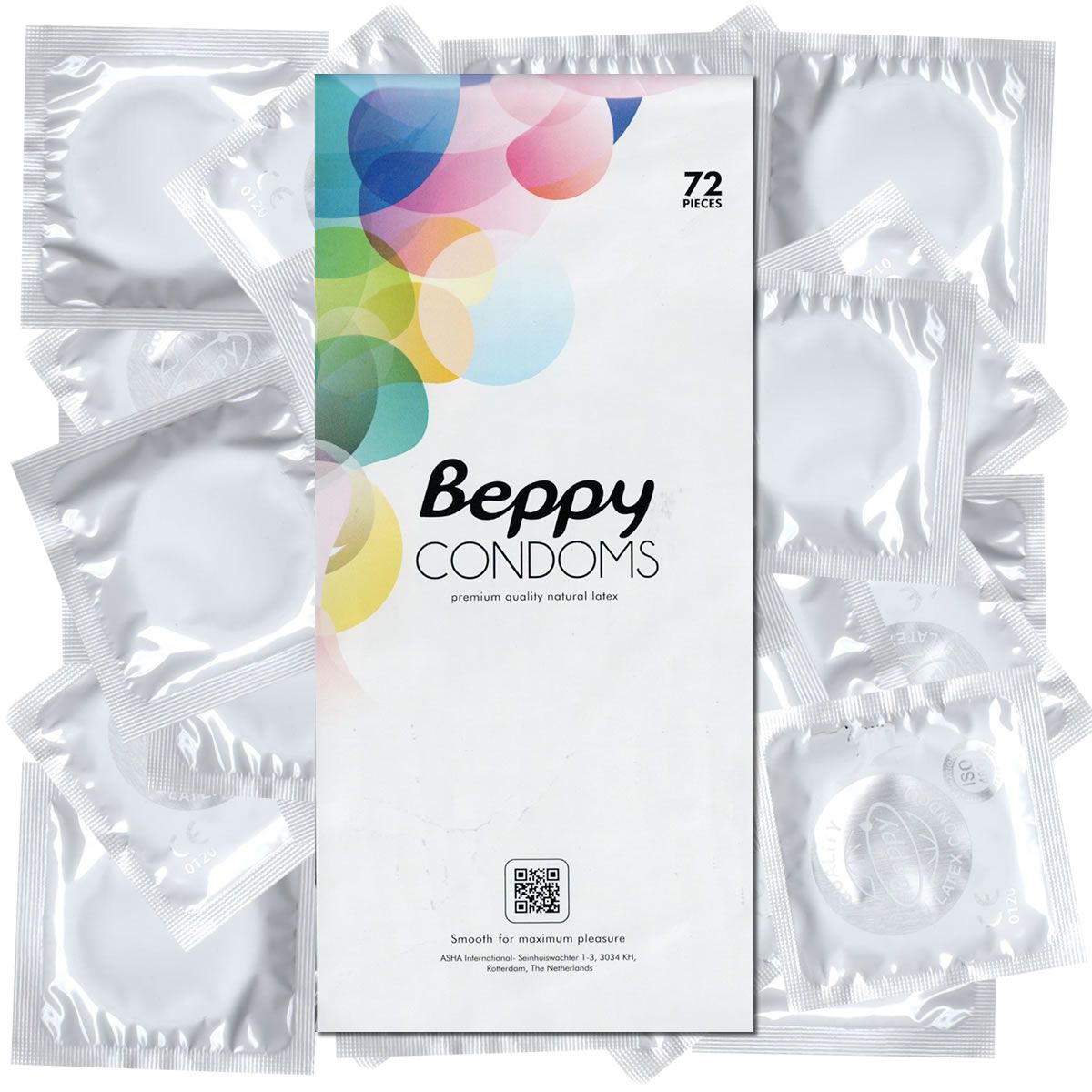 Beppy condooms, 72 stuks, premium kwaliteit, natuurrubberlatex.