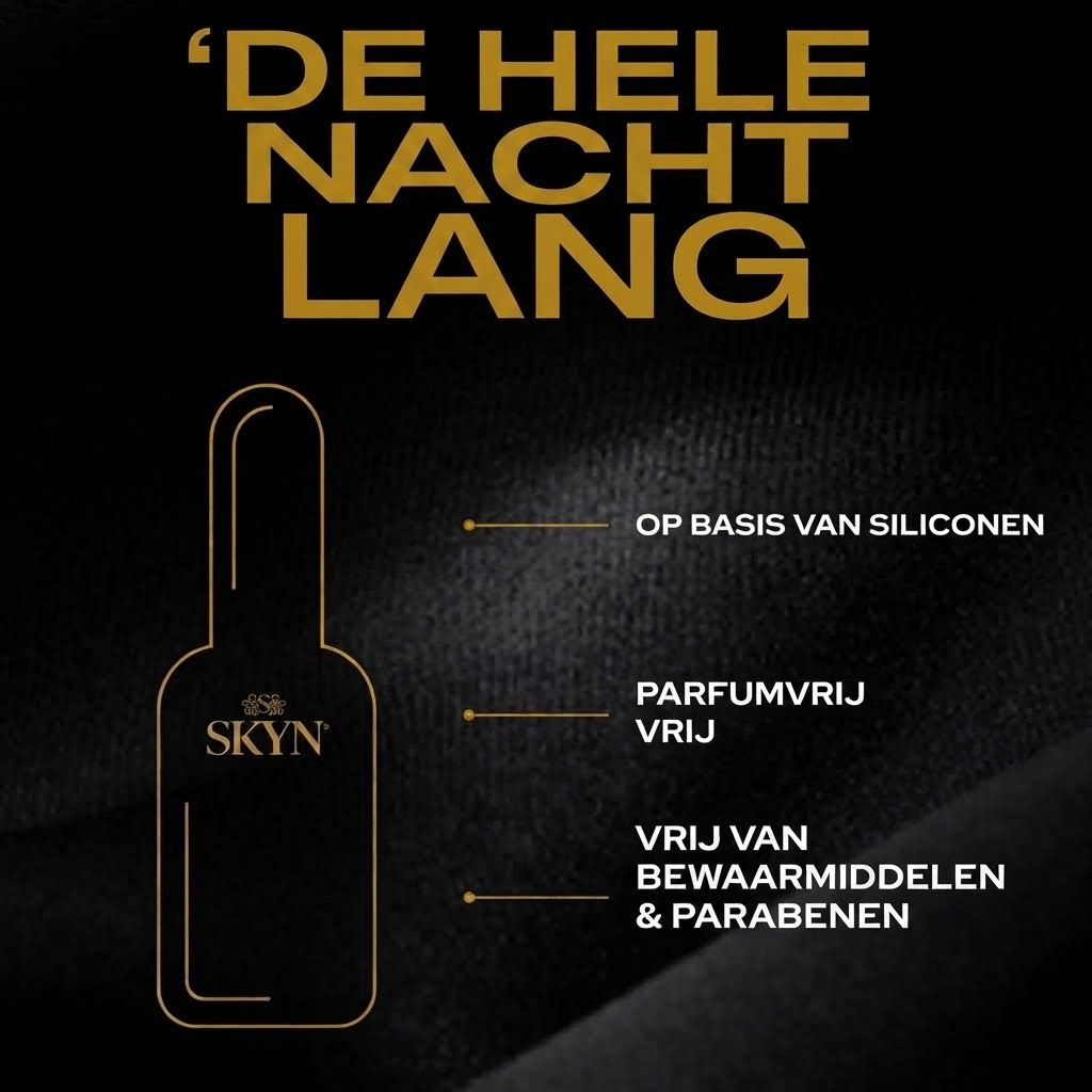 SKYN All Night Long: Siliconenbasis, parfumvrij, vrij van conserveermiddelen en kleurstoffen.
