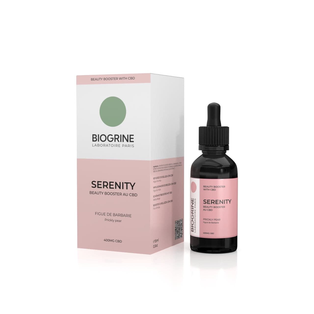 BIOGRINE ""SERENITY""  SÉRUM BEAUTÉ INTENSIF BOOSTER au CBD et FIGUE DE BARBARIE