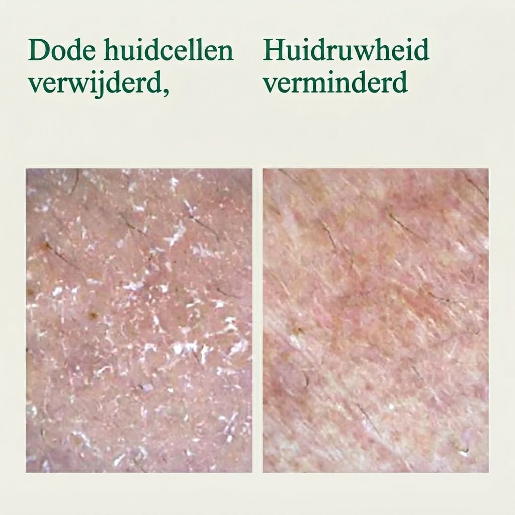 Vrouw met gladde huid, naast Koreaanse vlag en tekst over huidtolerantie.