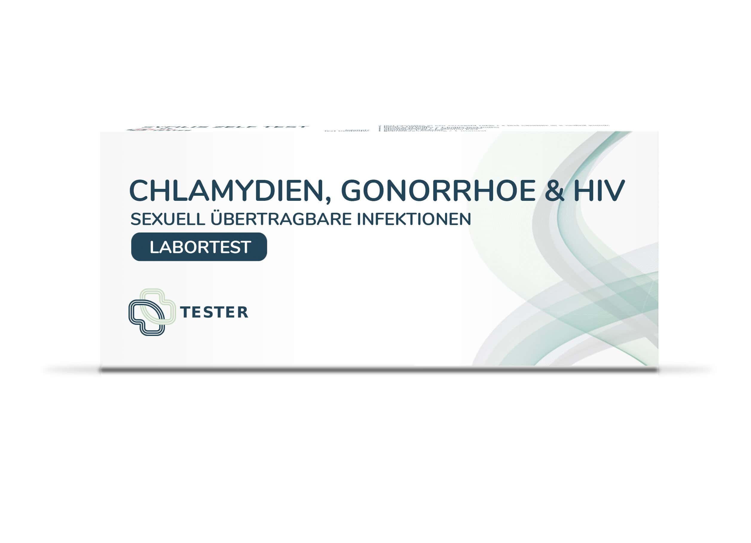 Boîte de kit de test pour les tests de laboratoire Chlamydia, Gonorrhée et VIH.
