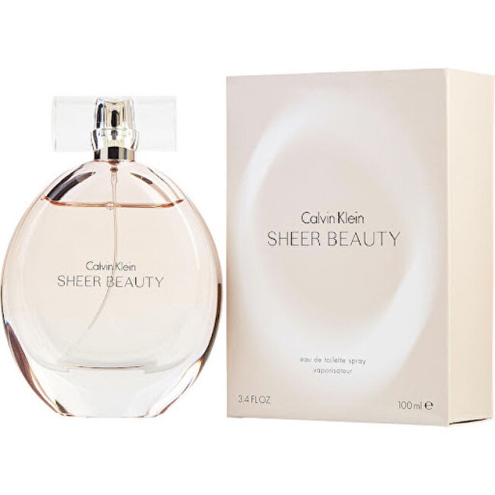 Flacon et boîte de Calvin Klein Sheer Beauty Eau de Toilette. 100ml.