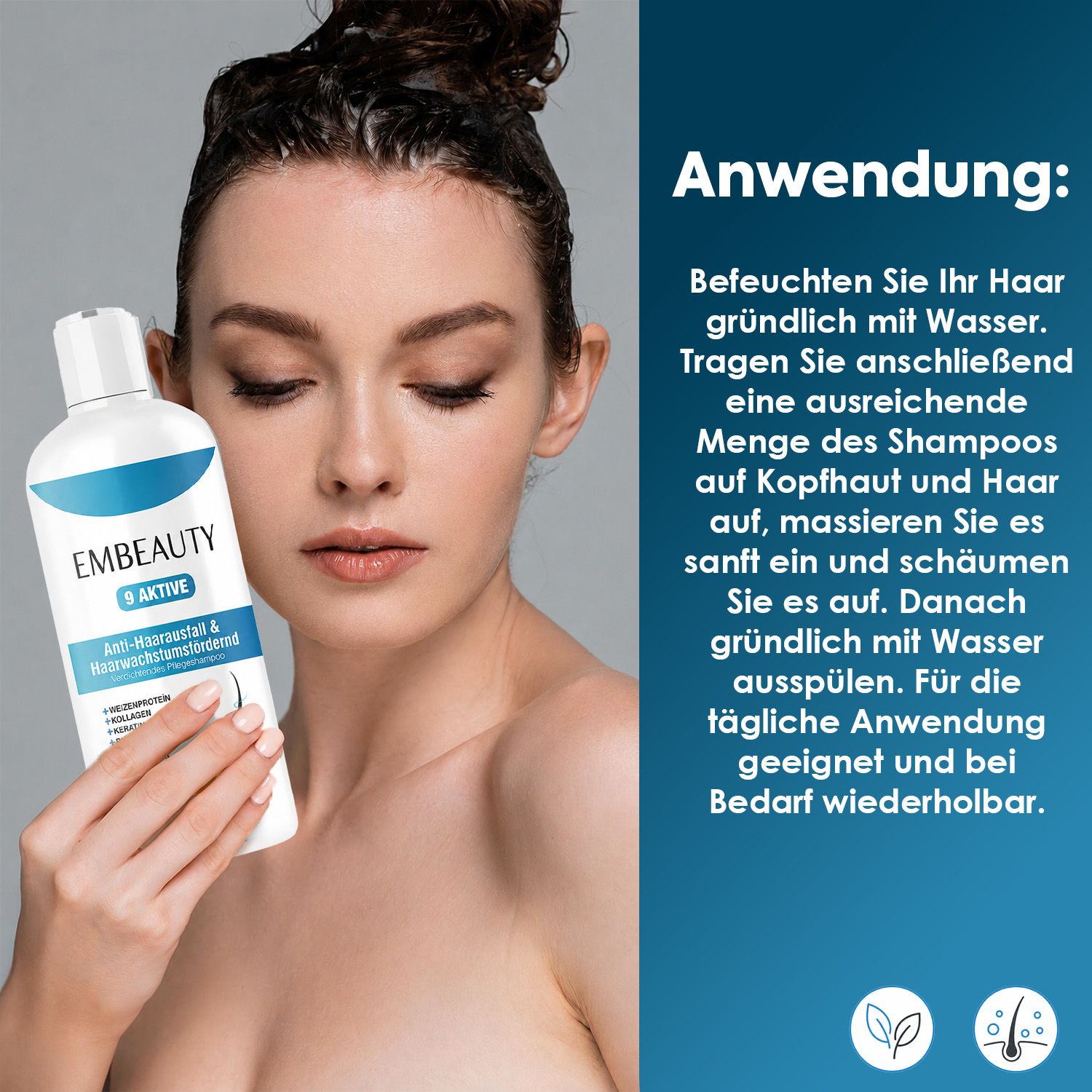 EMBEAUTY Shampooing capillaire au collagène et à la kératine