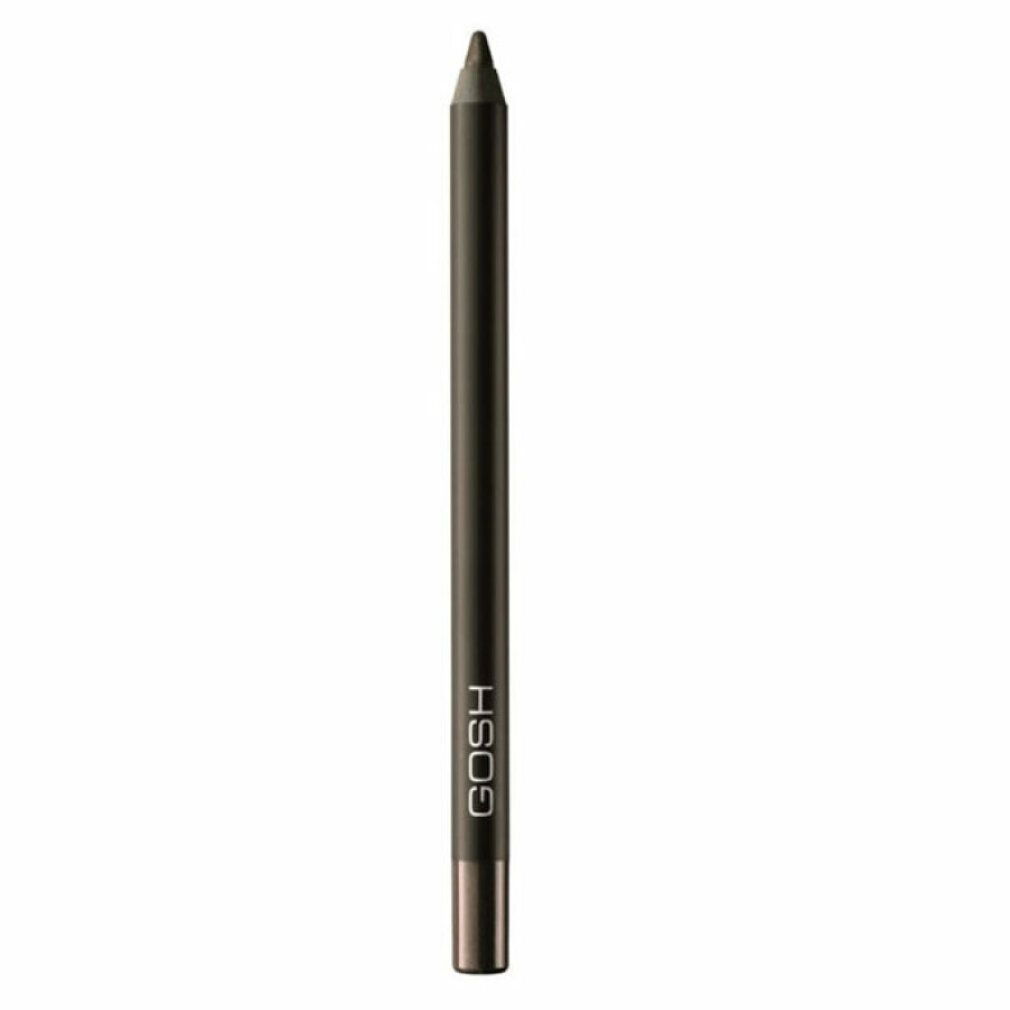 Crayon khôl gris foncé avec une pointe fine et le nom 'GOSH' en argent.