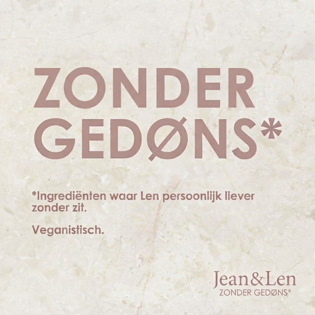 Jean & Len Zonder Gedøns. Veganistisch.
