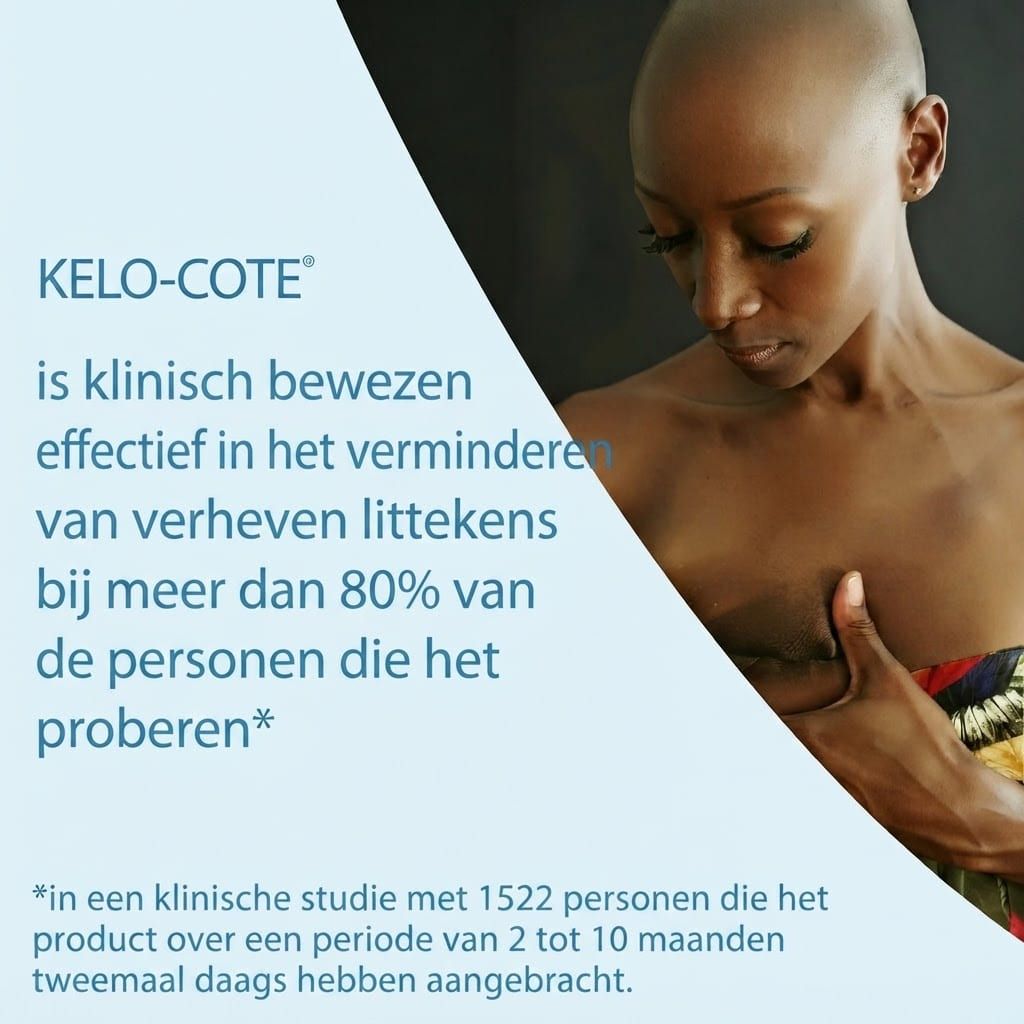 Kelo-Cote is klinisch bewezen effectief in het verminderen van verheven littekens.
