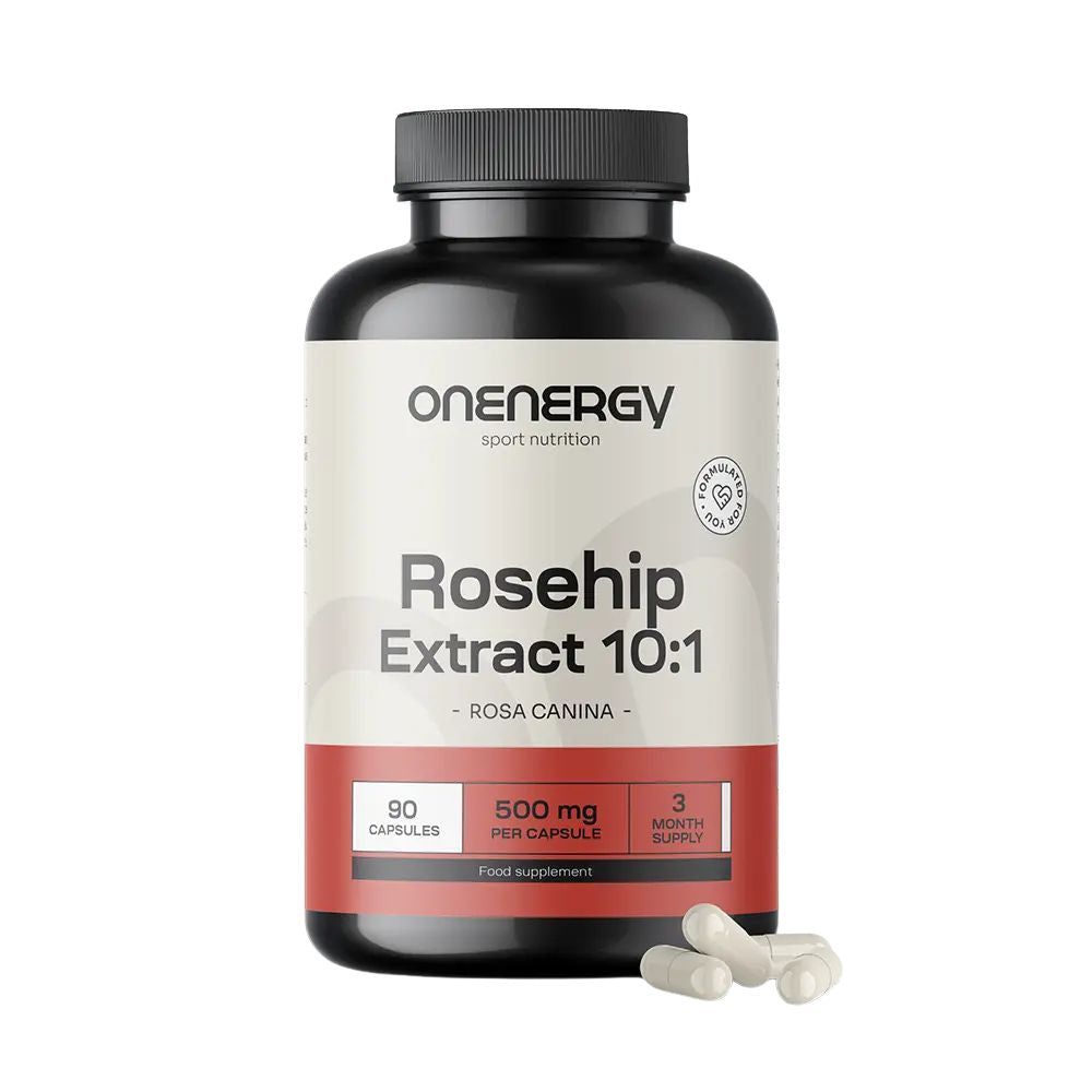 OnEnergy Rozenbottel Extract 10:1 capsules, 90 stuks, 500 mg per capsule.