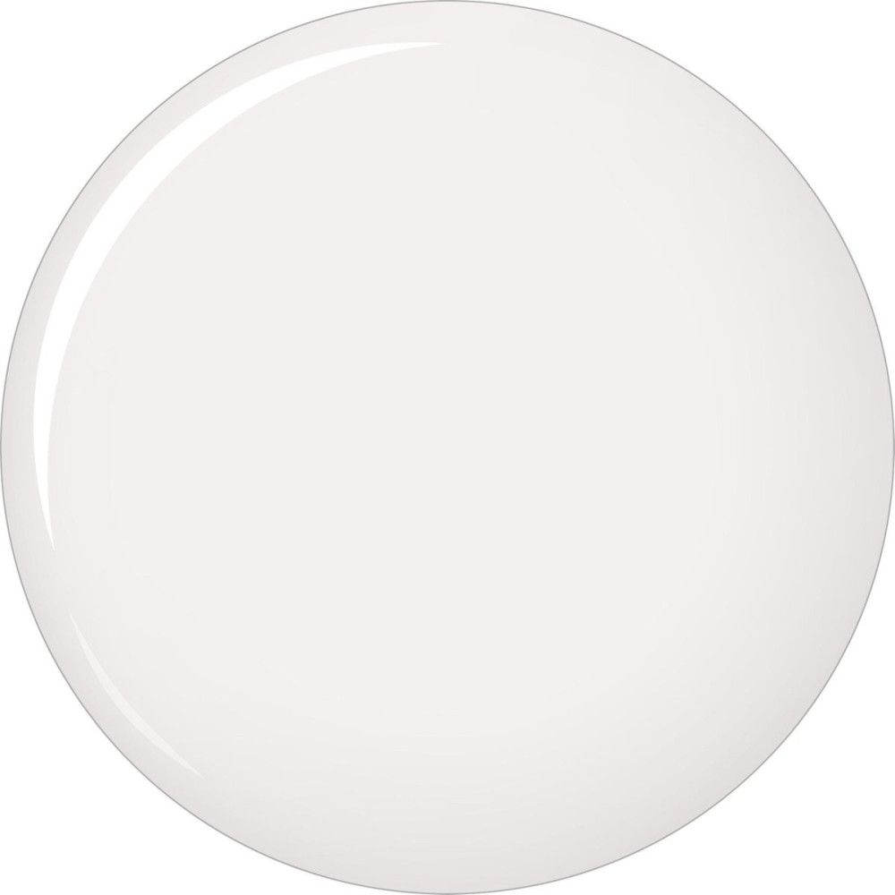 Tache de vernis à ongles blanc. Forme ronde, surface brillante.