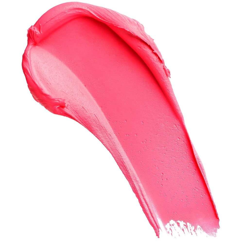 Échantillon de gloss mat rose. Forme irrégulière. Couleur vive.