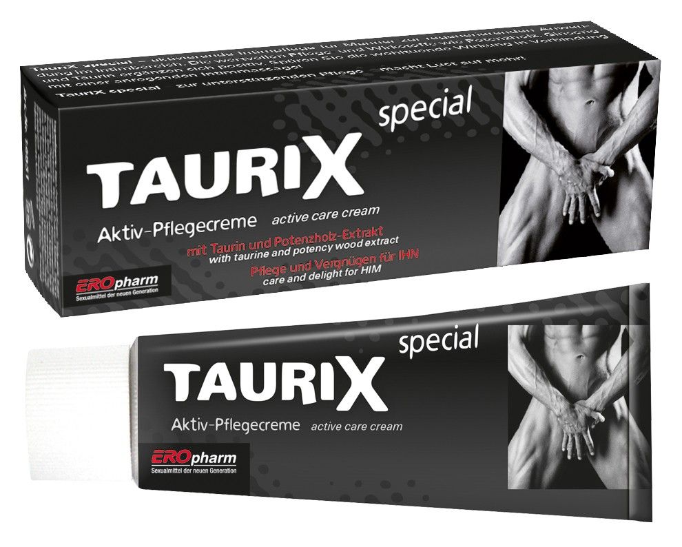 Tube et boîte pliante de crème de soin actif TauriX special.