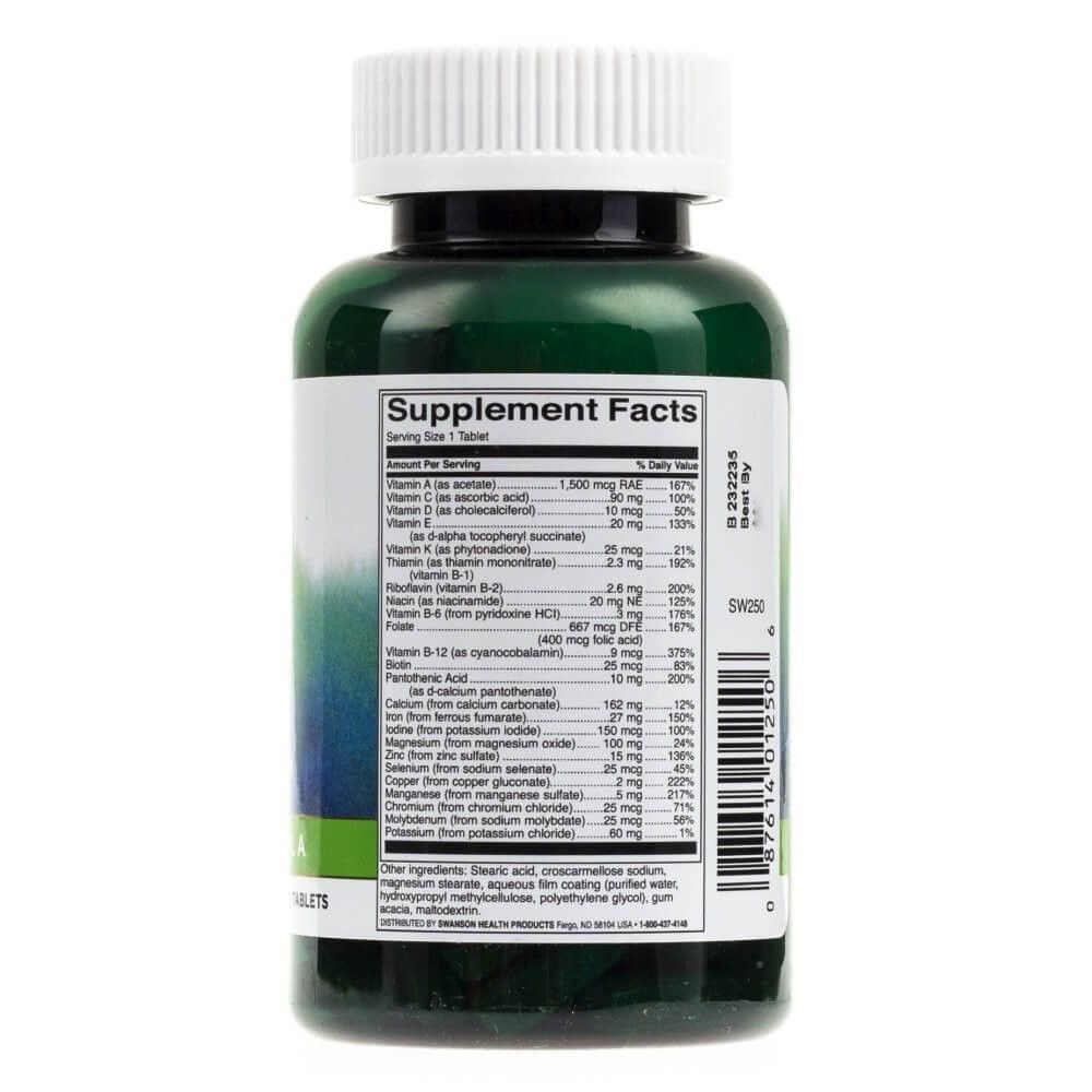 Achterkant van een supplementfles met voedingsfeiten.