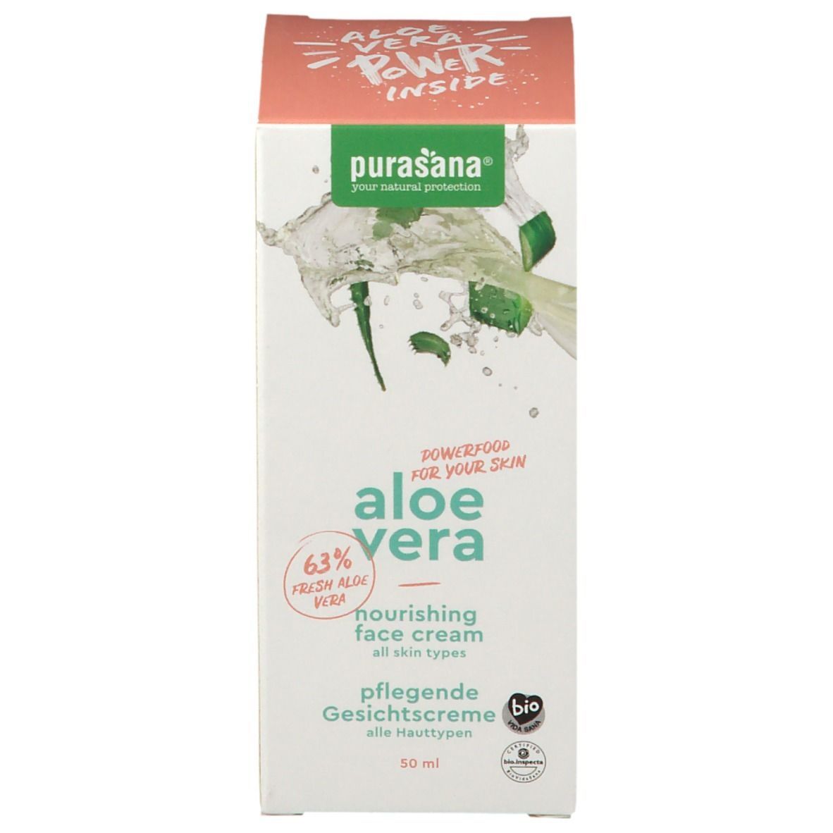 Purasana® Aloe Vera Crème Visage Nourissante