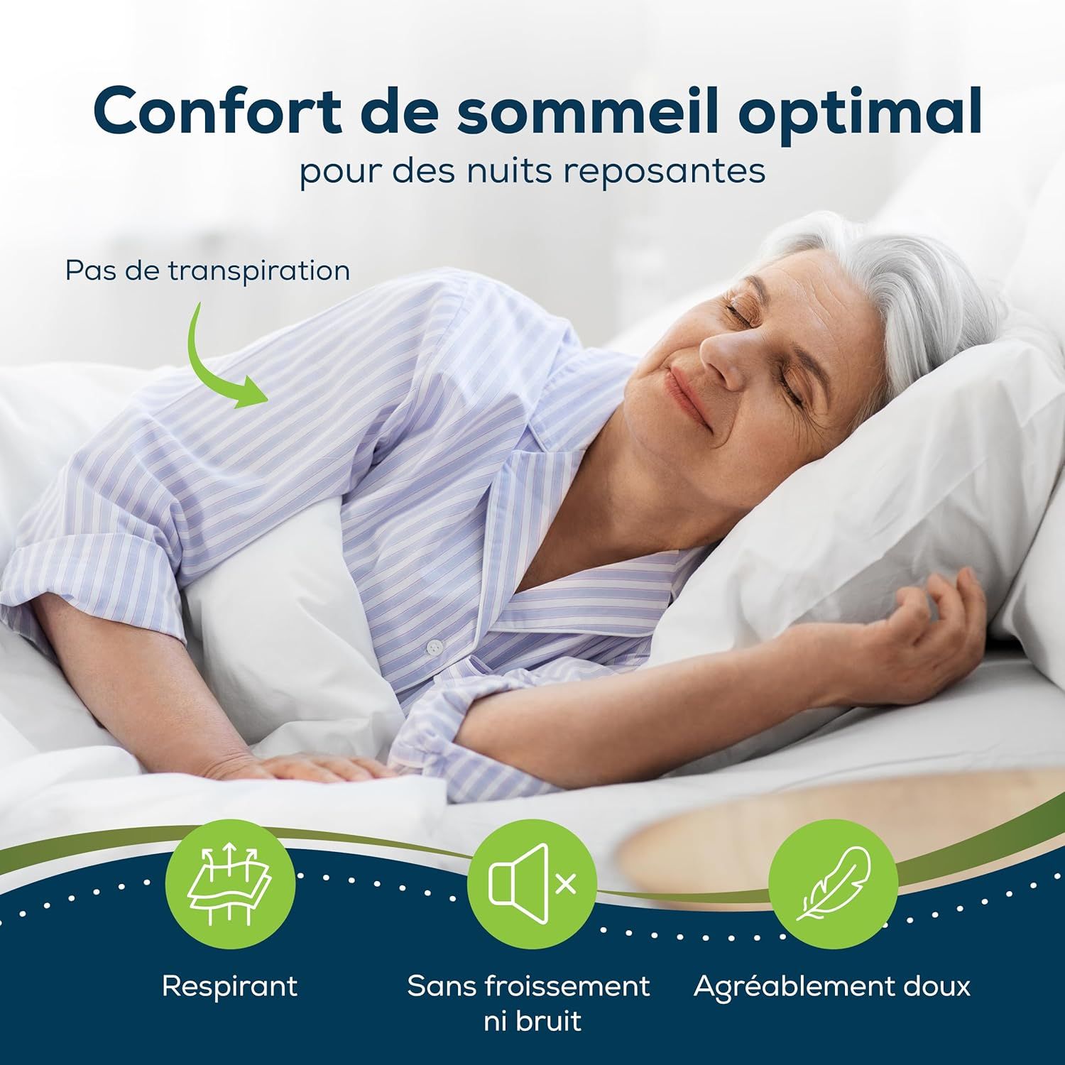 Sensalou Housse de matelas imperméable avec fermeture