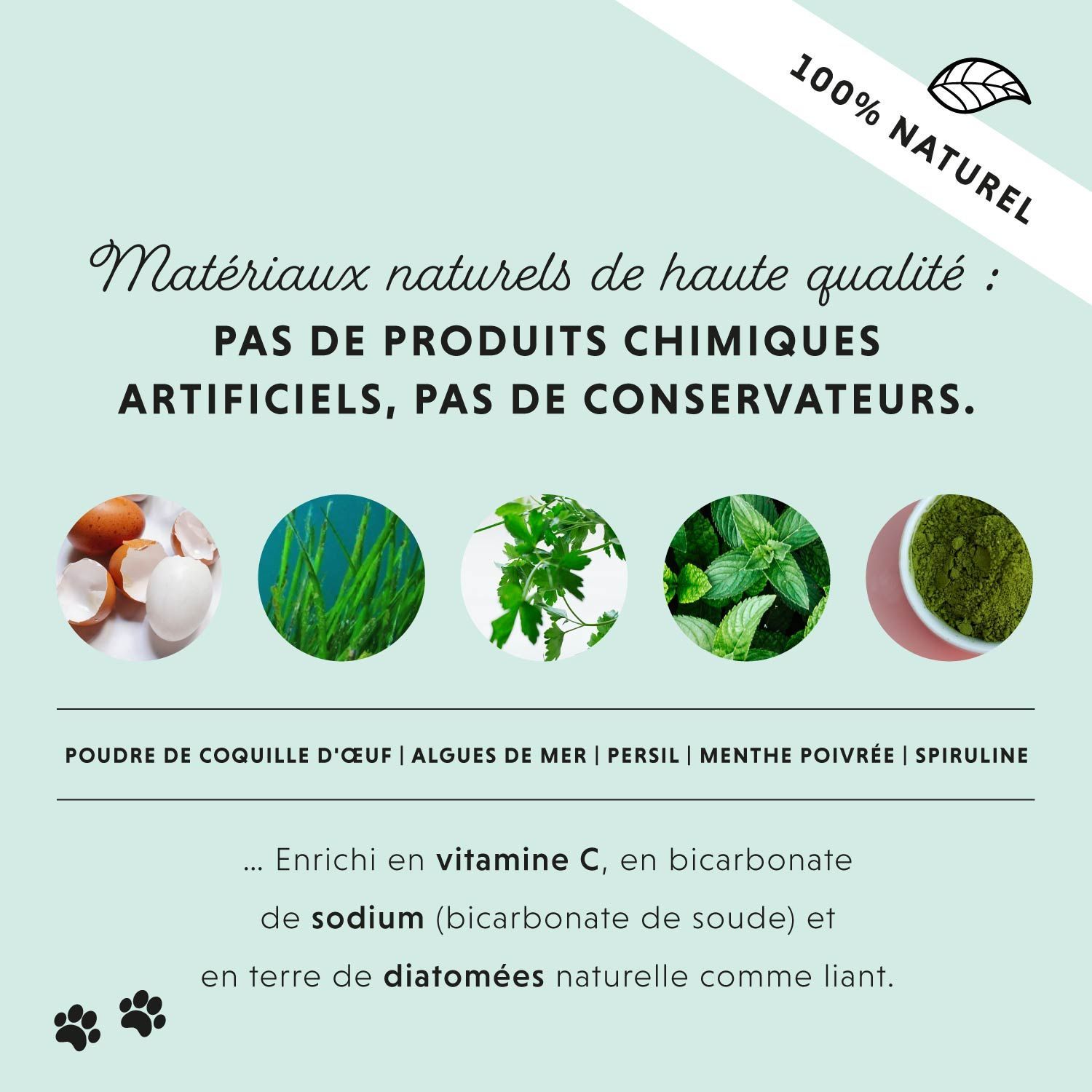 Image de comparaison. Chien avec dents. Vue avant/après. Logo. Texte: Image de comparaison de notre client animal Balto.