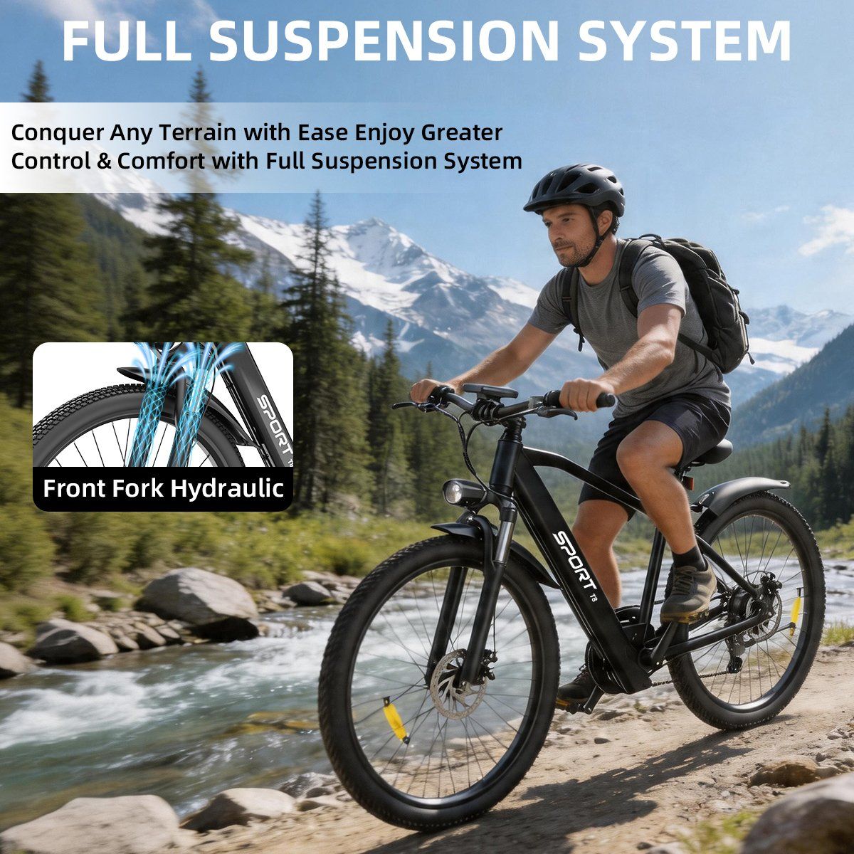 Toofly T8 Elektrische stadsfiets, 48V 13Ah accu