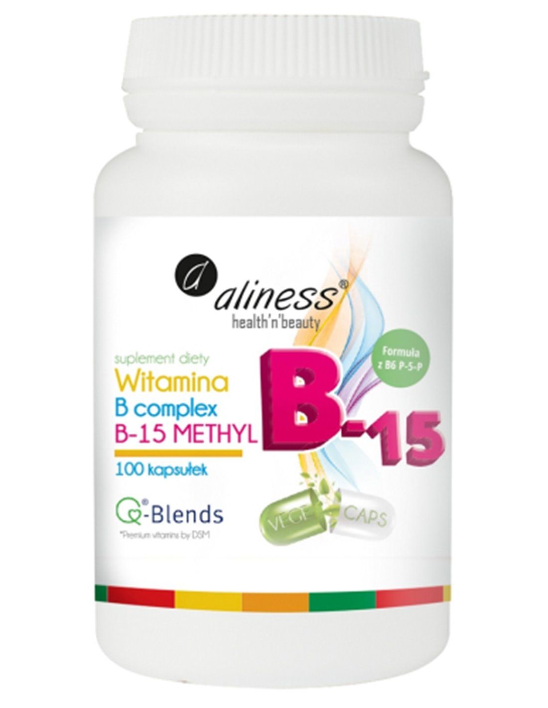 Boîte de 100 gélules Aliness Vitamina B Komplex B-15 Methyl.