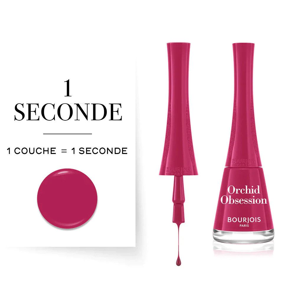 Bourjois Nagellak 1 Seconde, kleur 51 Orchid Obsession. Flesje en kwastje.