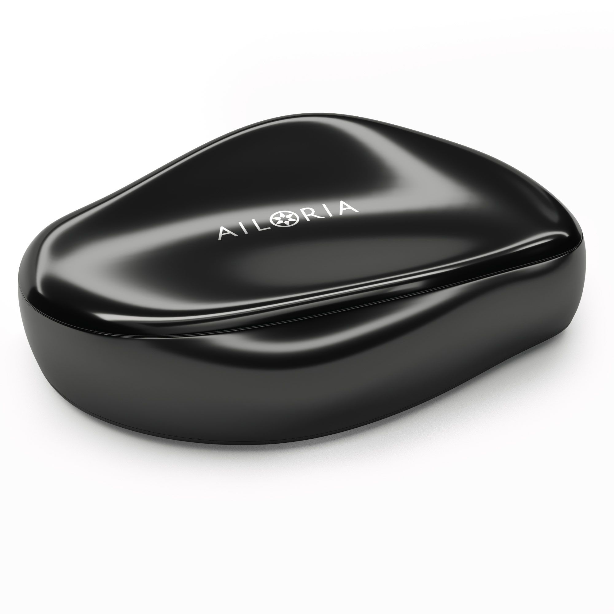 Appareil noir ovale brillant, logo AILORIA en haut. Forme arrondie.