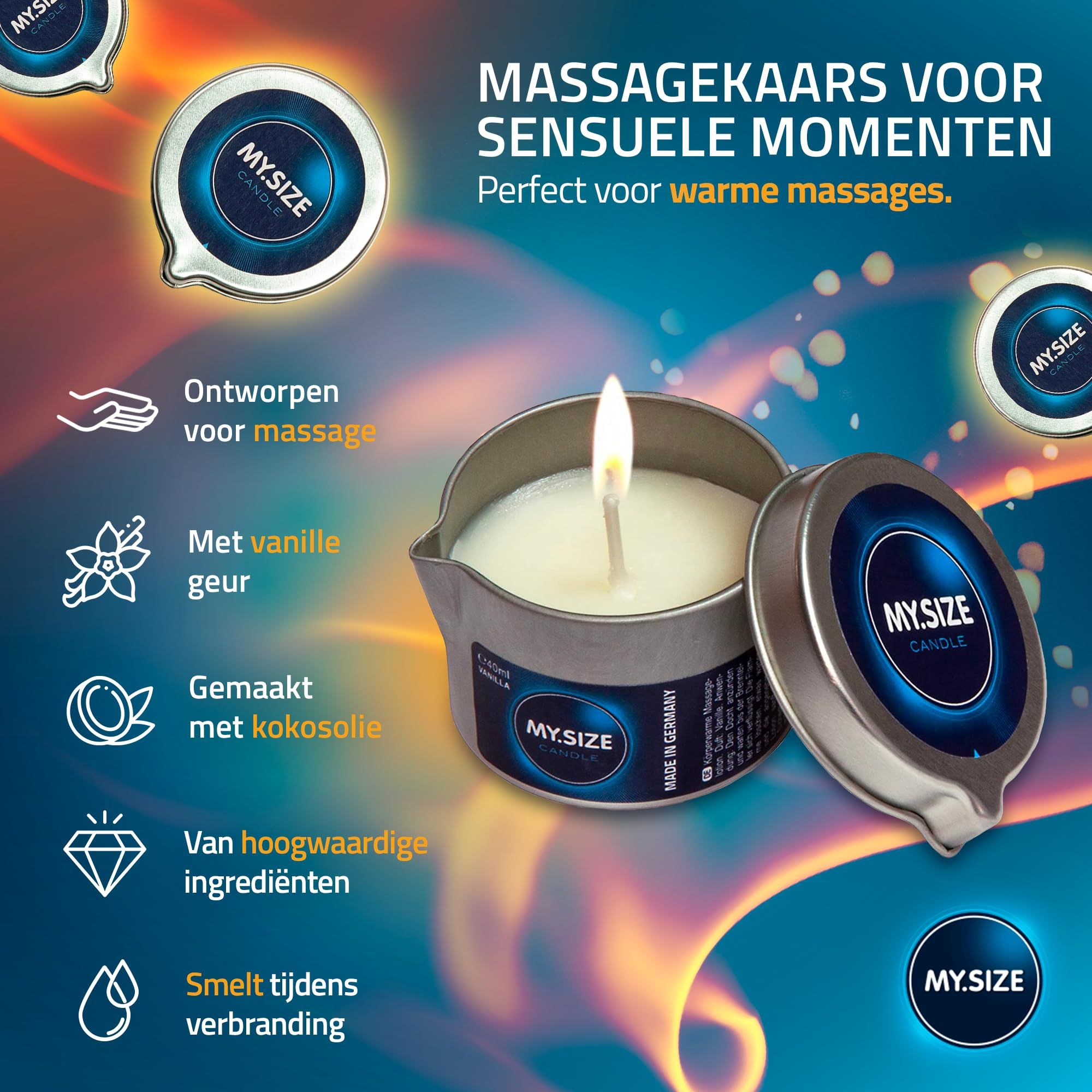 MY.SIZE Massagekaars Vanille