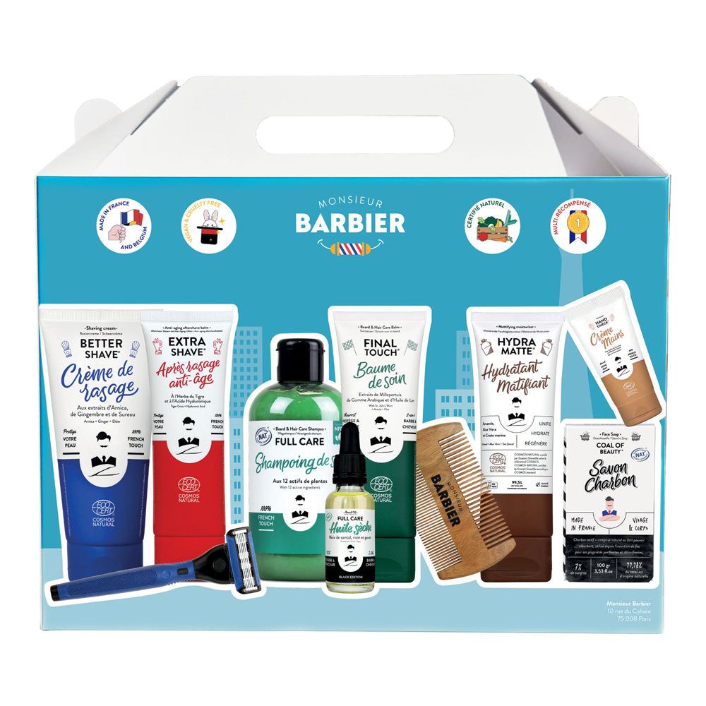Monsieur BARBIER - Coffret de soin complet pour homme - THE BARBERSHOP COLLECTION BOX