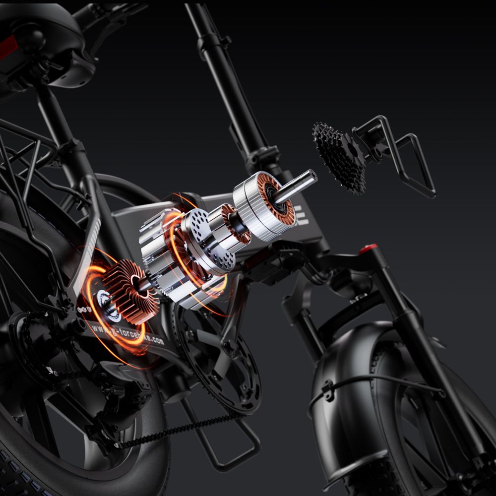 G-FORCE RC ST Vélo électrique pliant à gros pneus 20" x 4", batterie longue autonomie 48 V 20 Ah