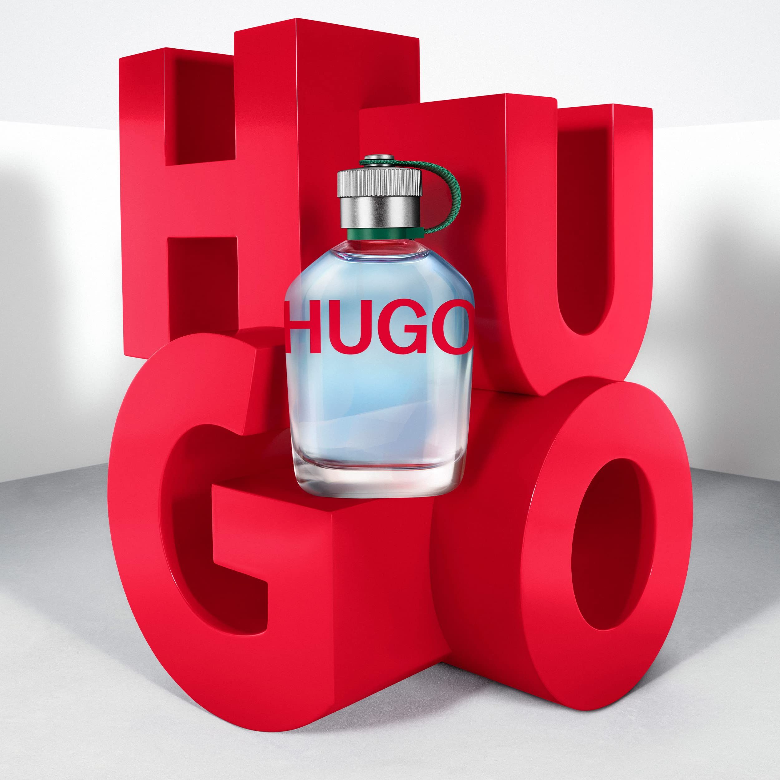 Hugo Eau de Toilette fles en deodorant spray.