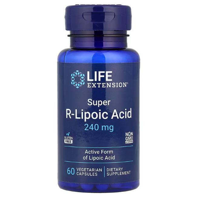 Life Extension Super R-Liponsäure 240 mg, 60 capsules.