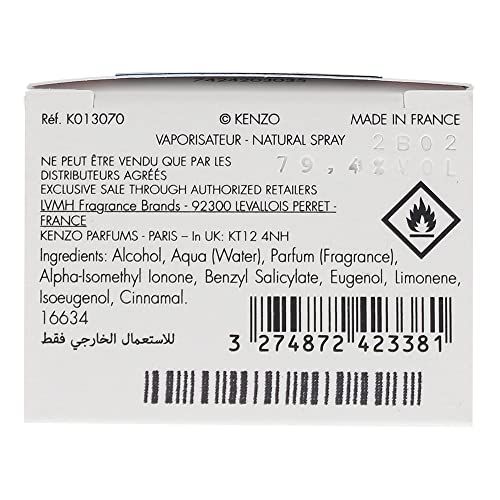 Dos de l'emballage avec ingrédients, avertissements, informations du fabricant et code-barres.