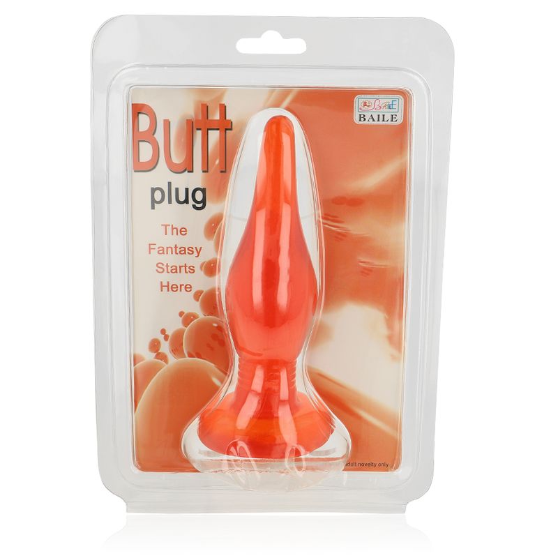 Plug anal Baile dans son emballage, de couleur orange.