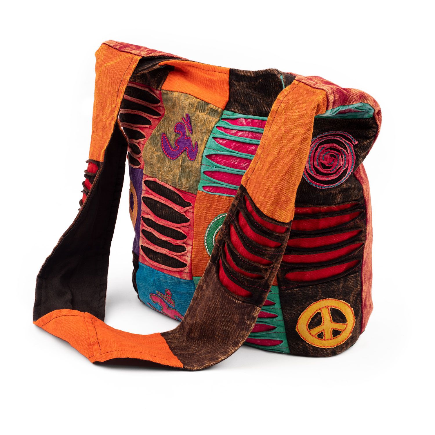 bodhi Om Shanti Tas, Patchwork - veelkleurig