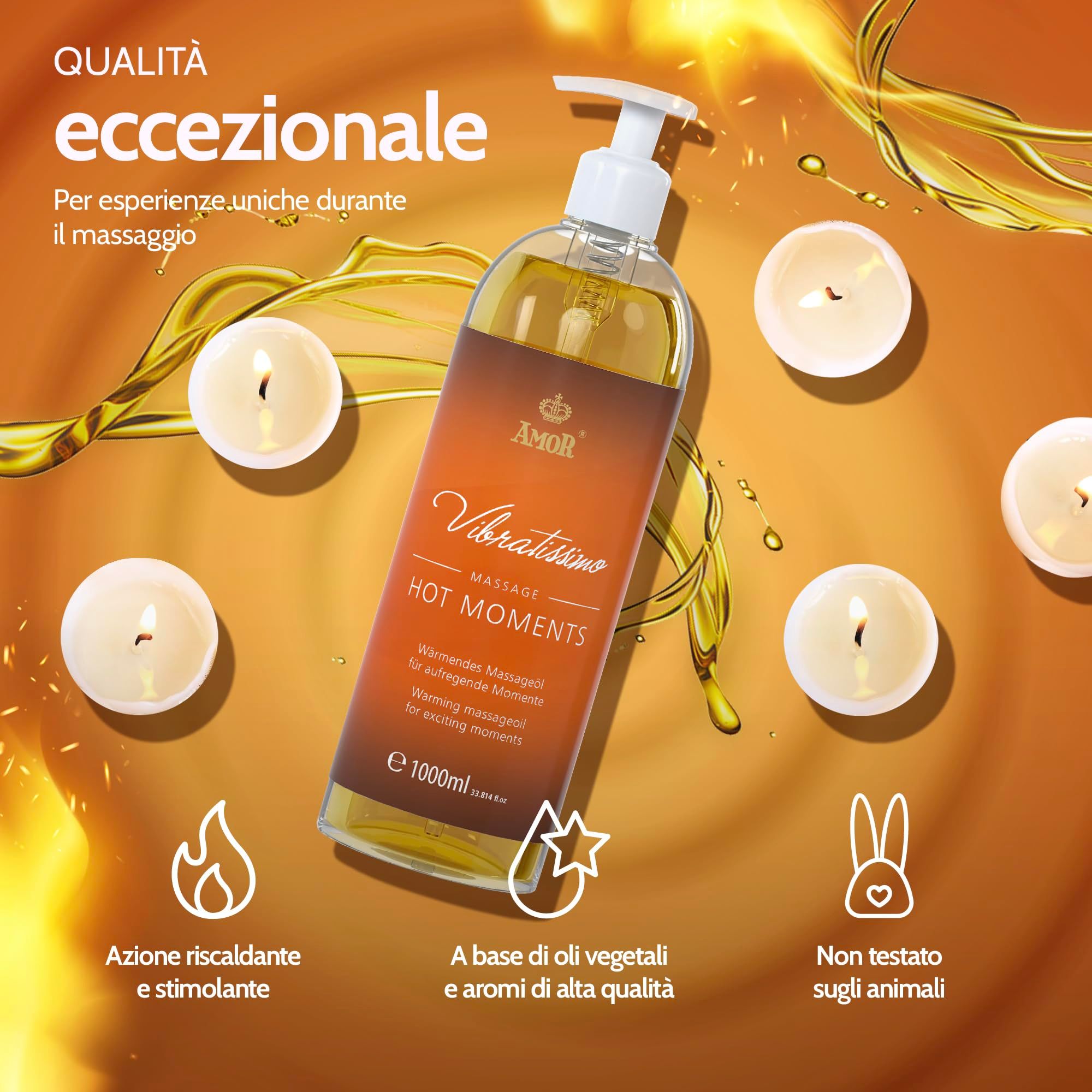 Vibratissimo Huile de Massage Hot Moments