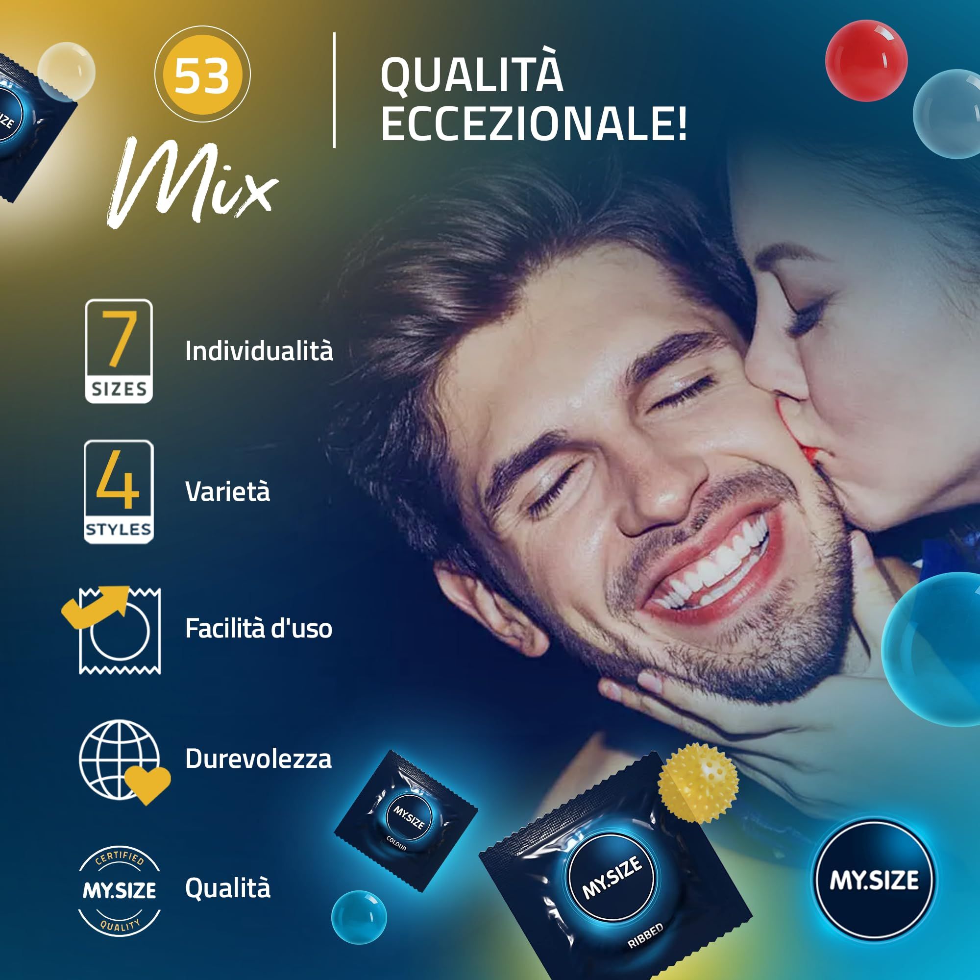 MY.SIZE Mix: 7 tailles, 4 variétés, facile, durable, sans cruauté.