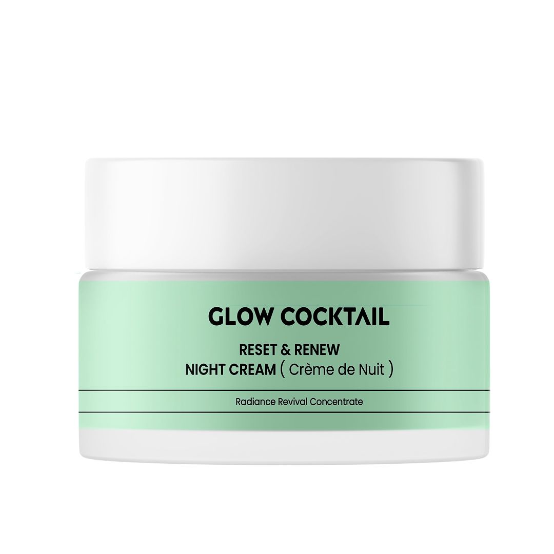 Glow Cocktail Reset & Renew nachtcrème pot.