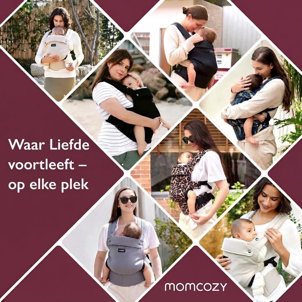 Momcozy Baby draagzak – Licht & ademend zwart