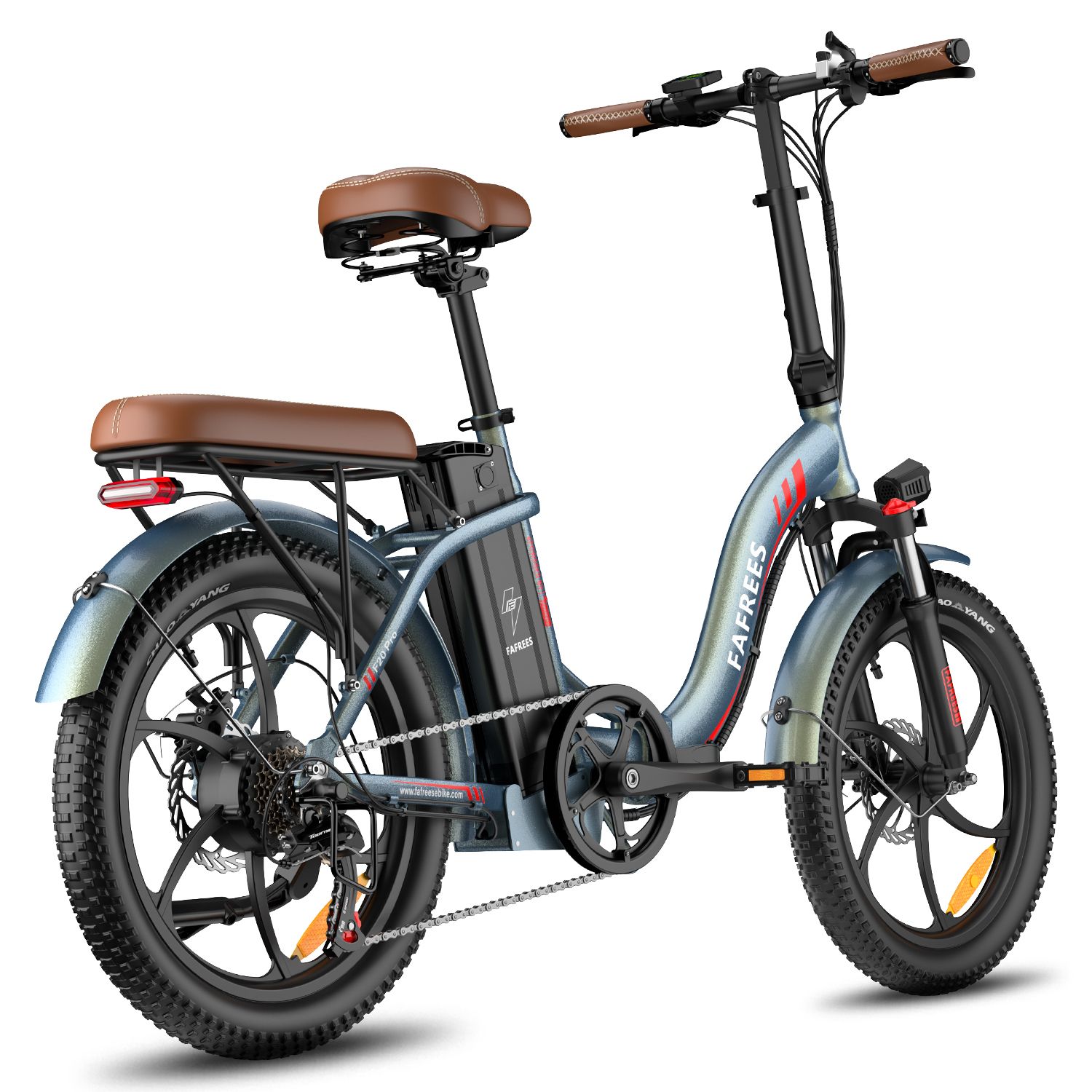 FAFREES F20 Pro Vélo électrique pliant avec batterie 20 Ah, pneus larges 20 pouces et 7 vitesses