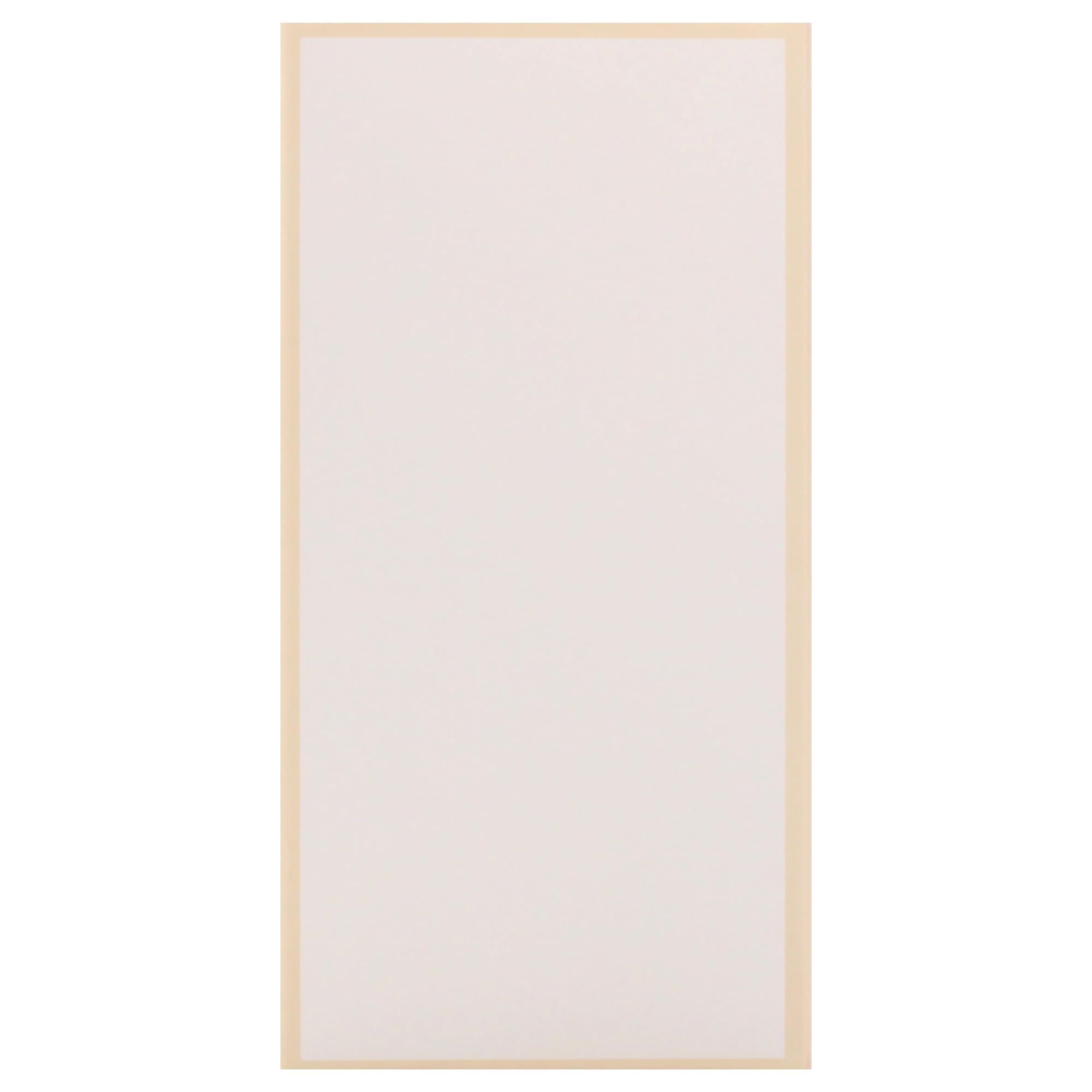 Emballage rectangulaire vide de Givenchy L'Interdit Eau de Toilette. Beige avec un cadre beige.