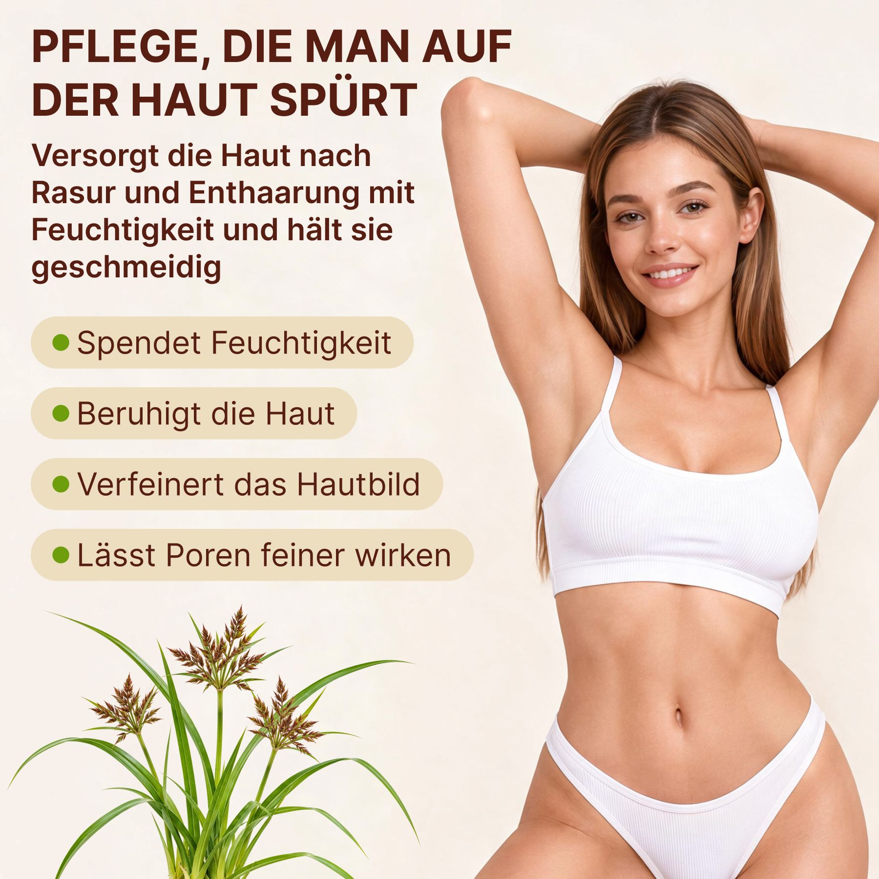 P-beauty Huile de Cyperus Rotundus Épilation et inhibiteur de repousse des poils Nagarmotha