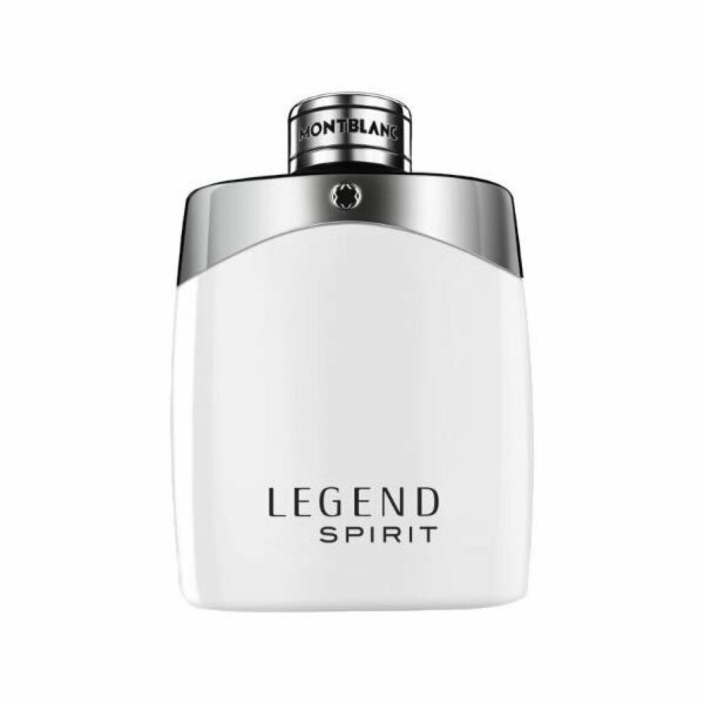 Flacon blanc avec bouchon argenté. Inscription: LEGEND SPIRIT. Forme du flacon: carrée.