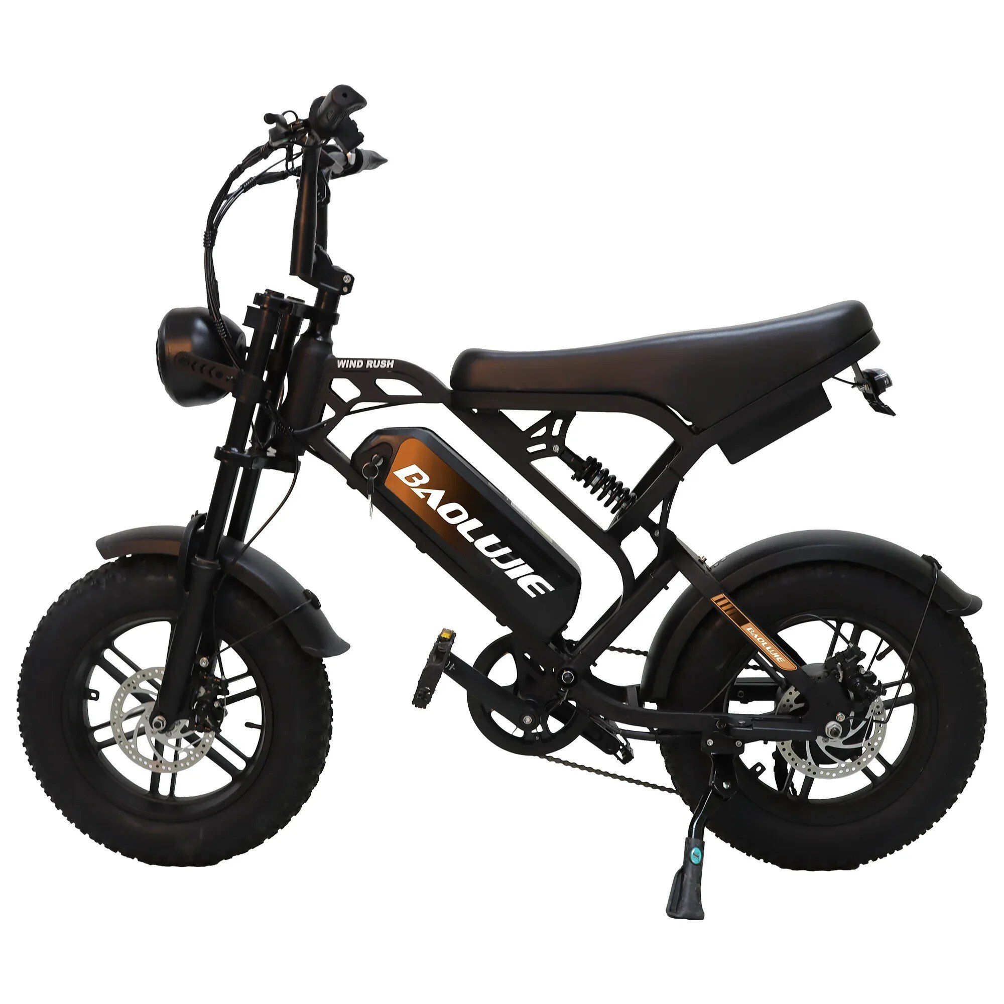 BAOLUJIE F2 Elektrische fiets met volledige vering, 48V 13Ah, 16"x4.0"