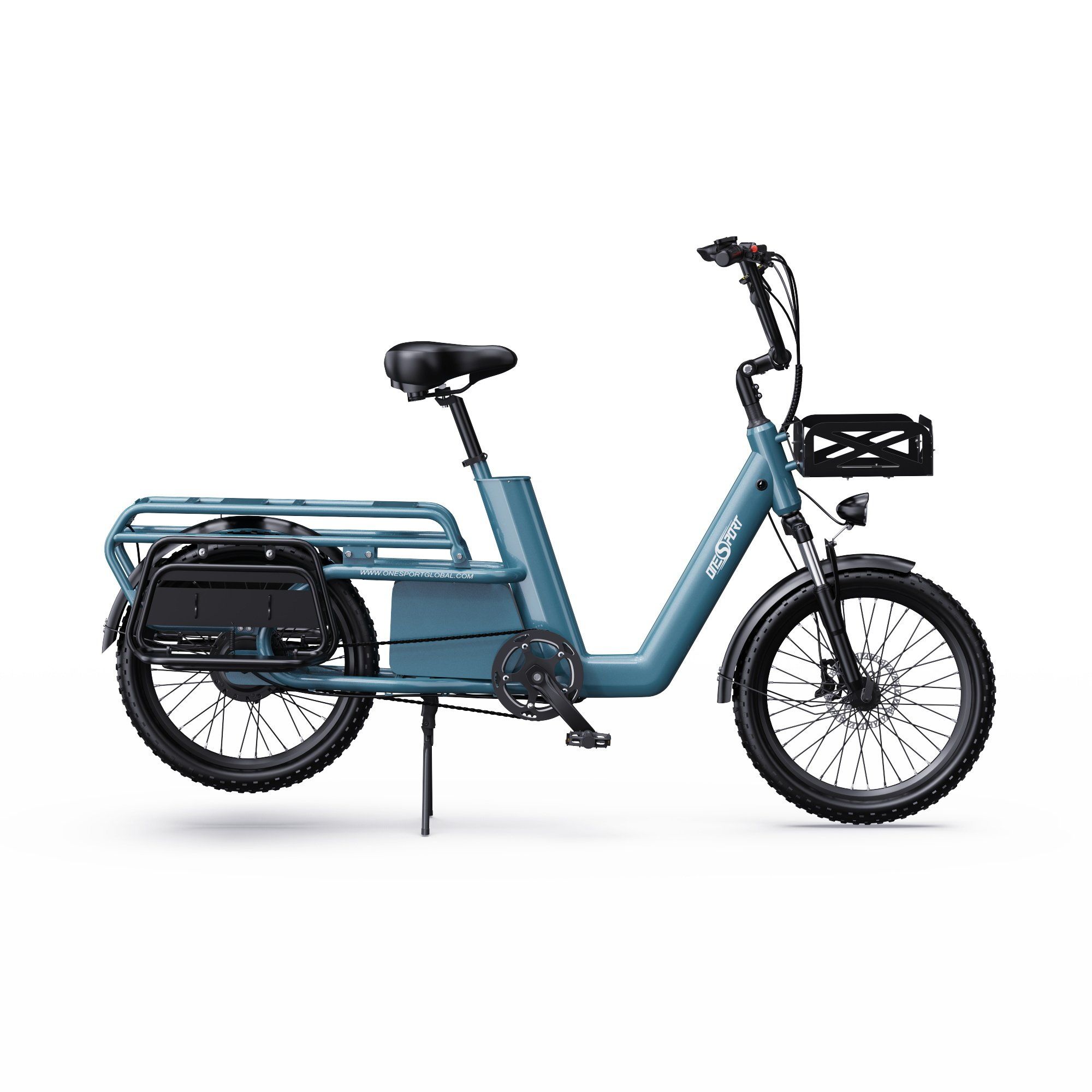 ONESPORT OT01 Vélo cargo électrique Longtail, moteur 650 W, batterie 48 V 27 Ah