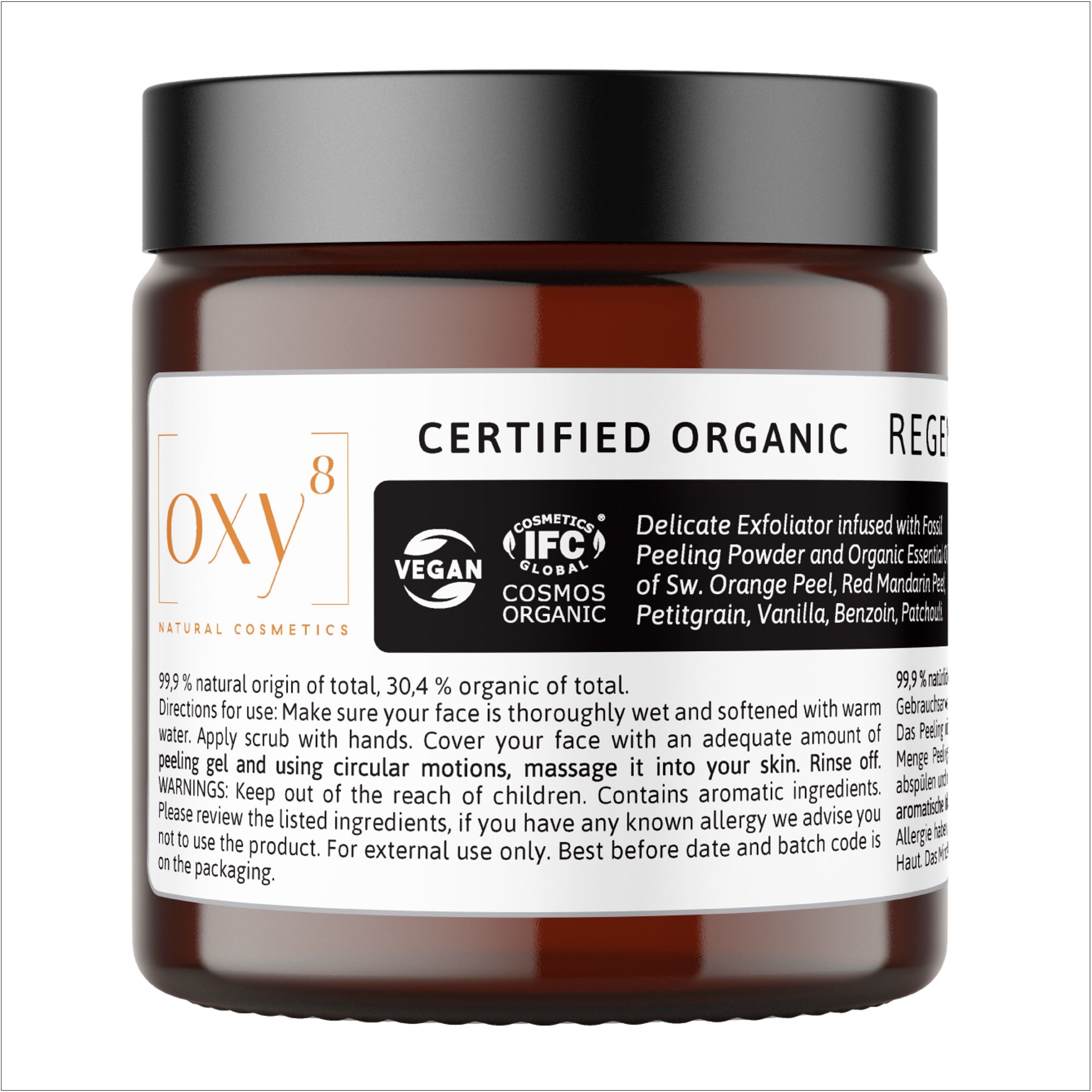 oxy8 Natural Cosmetics REGENERATING PEELING GEL - Anti-âge, en fait. Nettoie en profondeur